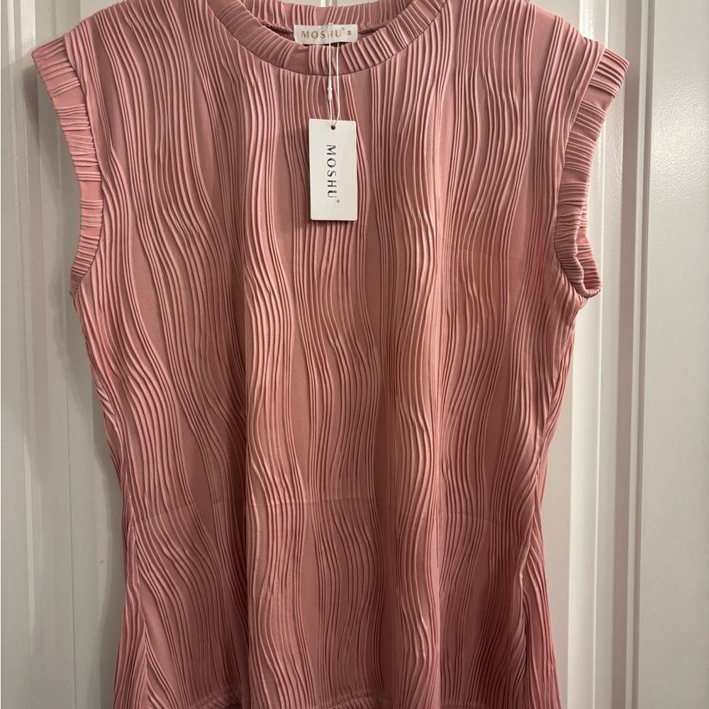 Pink Textured Women's Top